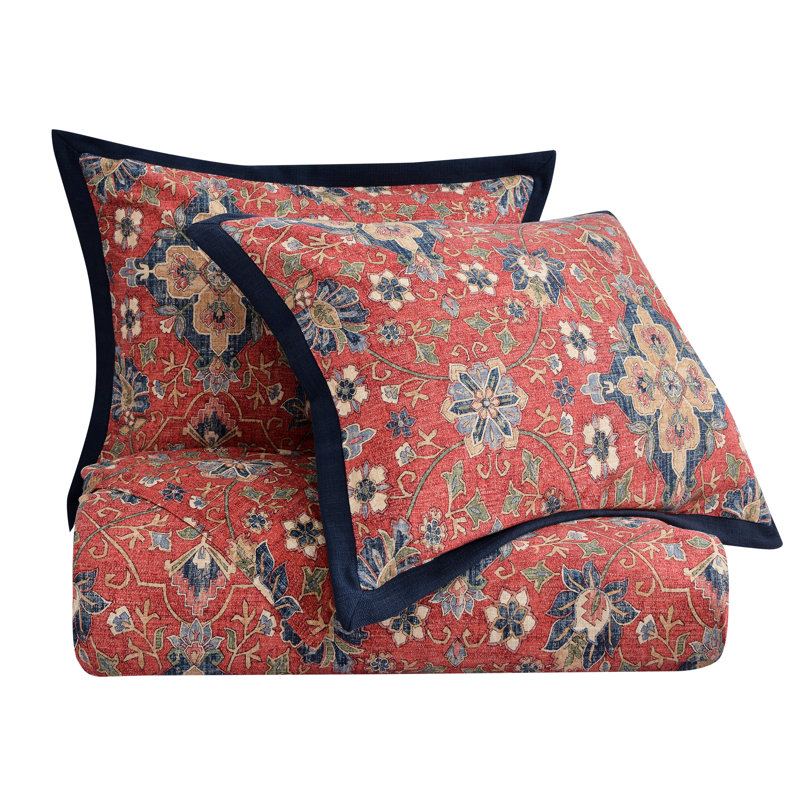 Ralph lauren lucie sold comforter and 2 shams Set blue red bird